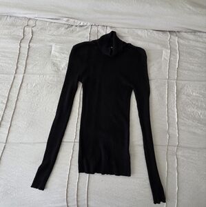 Express Ribbed Black Turtleneck